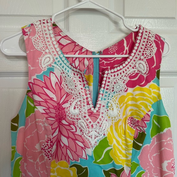 Lilly Pulitzer Floral Dress Lined White Label Women’s Size 12 REHAB or PROJECT - Picture 5 of 11